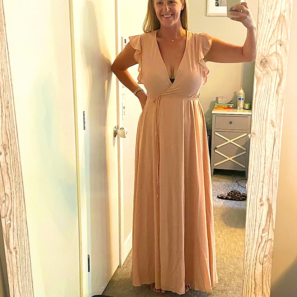 Lulu’s Blush Wrap Dress